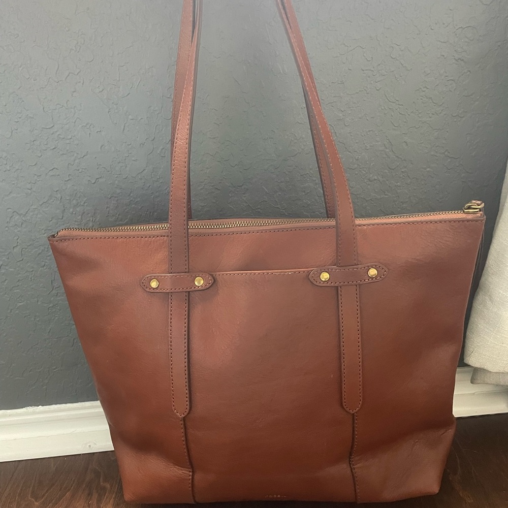 Fossil Brown Tote Bag